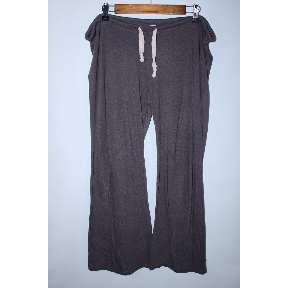 Eberjey Women's Medium Brown Wide Leg Lightweight Loungewear Pajama Pants
